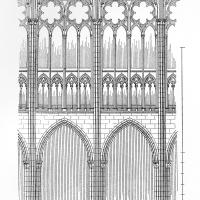 Basilique de Saint-Denis - Interior, longitudinal elevation