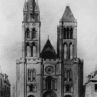 Basilique de Saint-Denis - Drawing, western frontispiece, before restoration