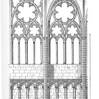 Chapelle de Saint-Germain-en-Laye - Drawing, longitudinal elevation of clerestory and triforium