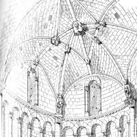 Abbaye Saint-Jouin-de-Marnes - Drawing, chevet vaults