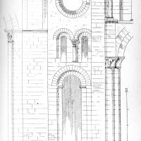 Abbaye Saint-Jouin-de-Marnes - Drawing, chevet elevation