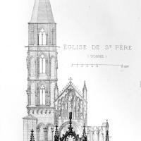 Église Notre-Dame de Saint-Père-sous-Vézelay - Drawing, exterior, western frontispiece