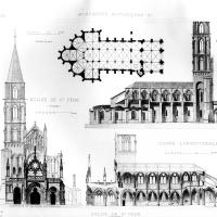 Église Notre-Dame de Saint-Père-sous-Vézelay - Floorplan, elevations, section