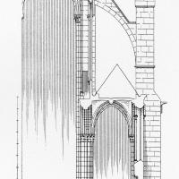 Église Notre-Dame de Semur-en-Auxois - Transverse section of nave and aisle
