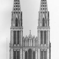 Cathédrale Notre-Dame de Sées - Exterior, western frontispiece elevation