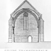 Église des Jacobins - Drawing, transverse section of the refectory