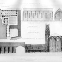 Église des Jacobins - Floorplan, section, elevation