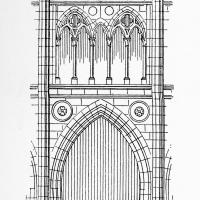 Cathédrale Notre-Dame de Tournai - Drawing, longitudinal nave elevation