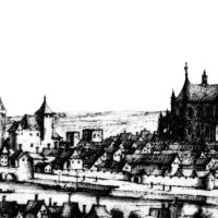 Cathédrale Saint-Gatien de Tours - Drawing of distant view from north