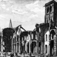 Église Saint-Martin de Tours - Drawing, ruins of chevet