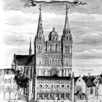 Cathédrale Saint-Maurice d'Angers - Drawing of western frontispiece