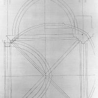 Cathédrale Saint-Maurice d'Angers - Drawing of vault of middle bay of nave