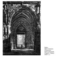 Église Saint-Germain-l’Auxerrois de Paris - Drawing, western frontispiece, porch and portal