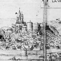 Château de Gisors - Drawing of the town of Gisors in 1610