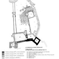 Château de Gisors - Archeological plan of the southeast farmyard