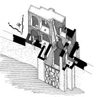 Château de Gisors - Axonometric view of the tower from the east