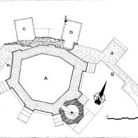 Château de Gisors - Plan of the main tower on the summit level