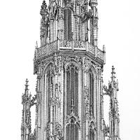 Onze-Lieve-Vrouwekathedraal - Drawing of the tower