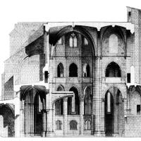 Église Saint-Paul de Narbonne - Drawing, transverse section