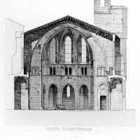 Église Sainte-Marie-de-Lamourguier de Narbonne - Drawing, tranverse section