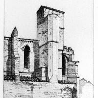 Église Sainte-Marie-de-Lamourguier de Narbonne - Drawing, detail of the tower