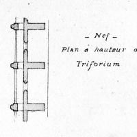 Église Sainte-Marie-de-Lamourguier de Narbonne - Drawing, plan of the triforium