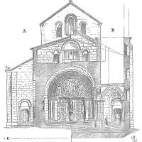 Cathédrale Saint-Lazare d'Autun - Drawing of western frontispiece