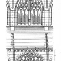 Église Saint-Jacques de Liège - Drawing, longitudinal elevation