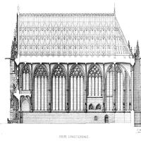 Chapelle du Château de Vincennes - Drawing, longitudinal section