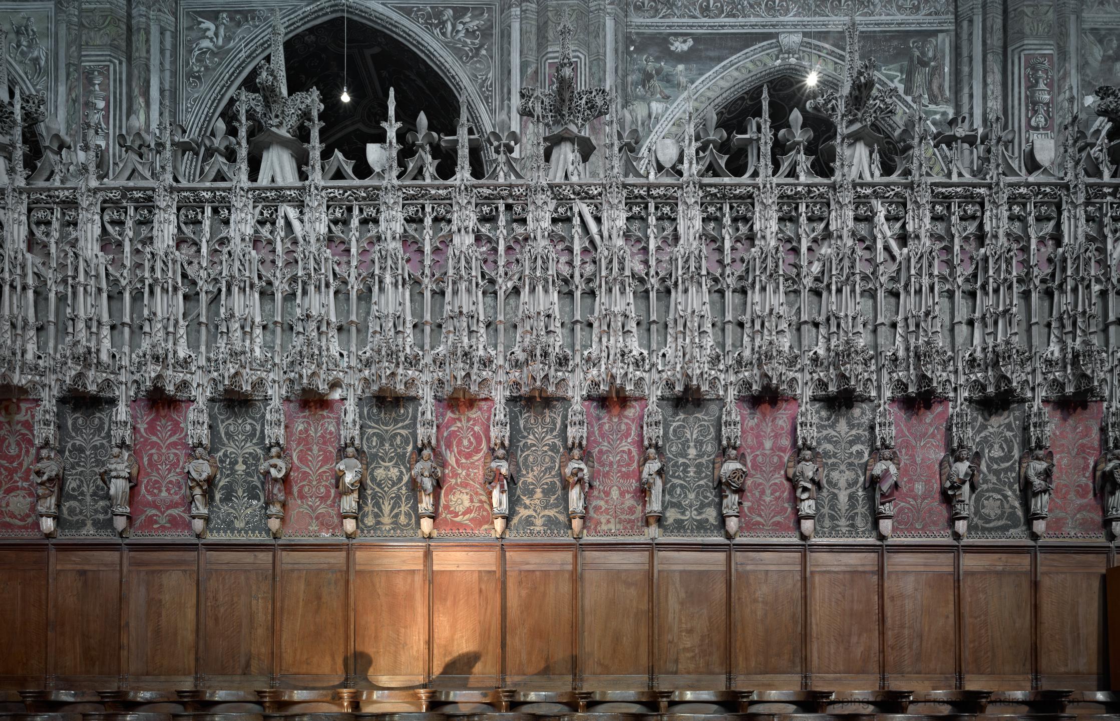 Cathédrale Sainte-Cécile d'Albi - Interior, chevet, south choir stalls