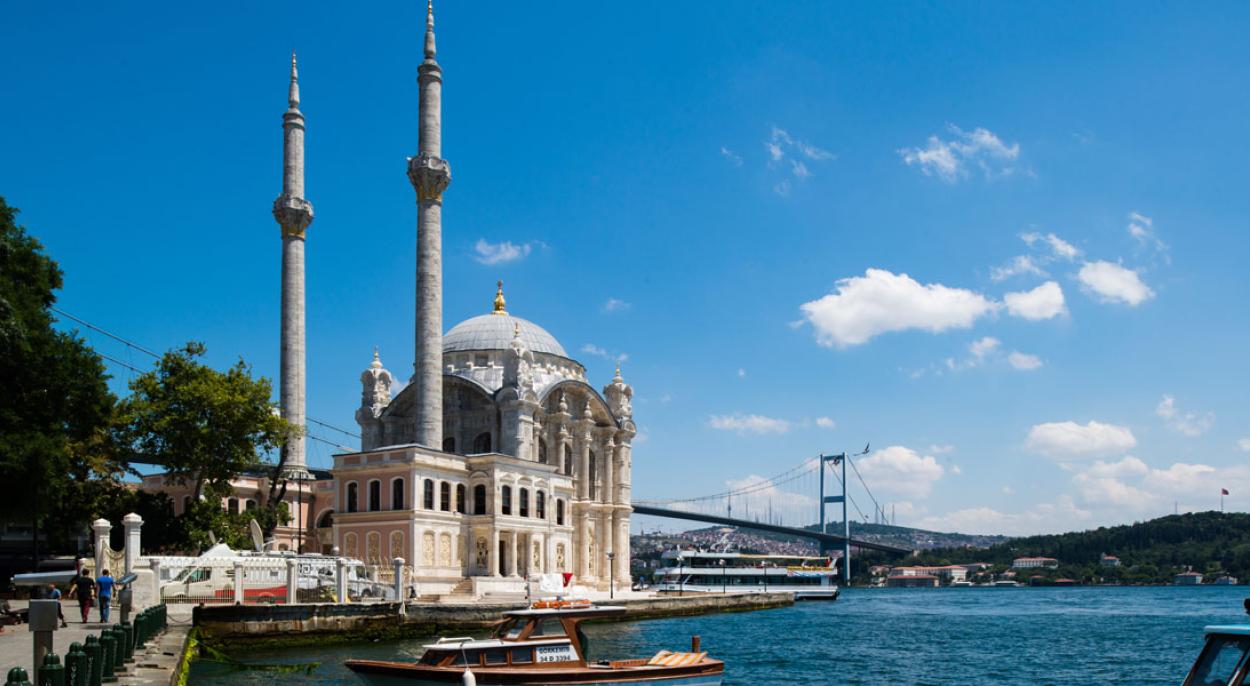 Ortakoy Camii - Exterior: Distant View from the South