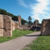 Palace of Domitian - View of brick ruins along a pathway in the Palace of Domitian