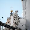 Saint Peter's Square - Exterior: Saint Eusebius (by Lazzaro Morelli) on the South Colonnade of St. Peter's Square